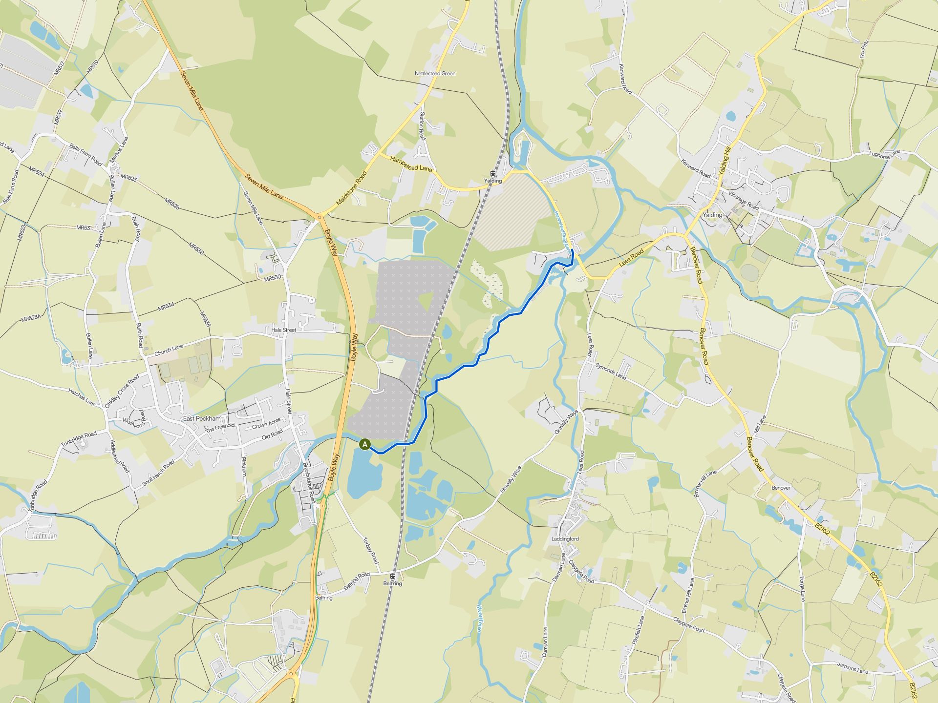 Easy hikes and walks around Yalding | Komoot